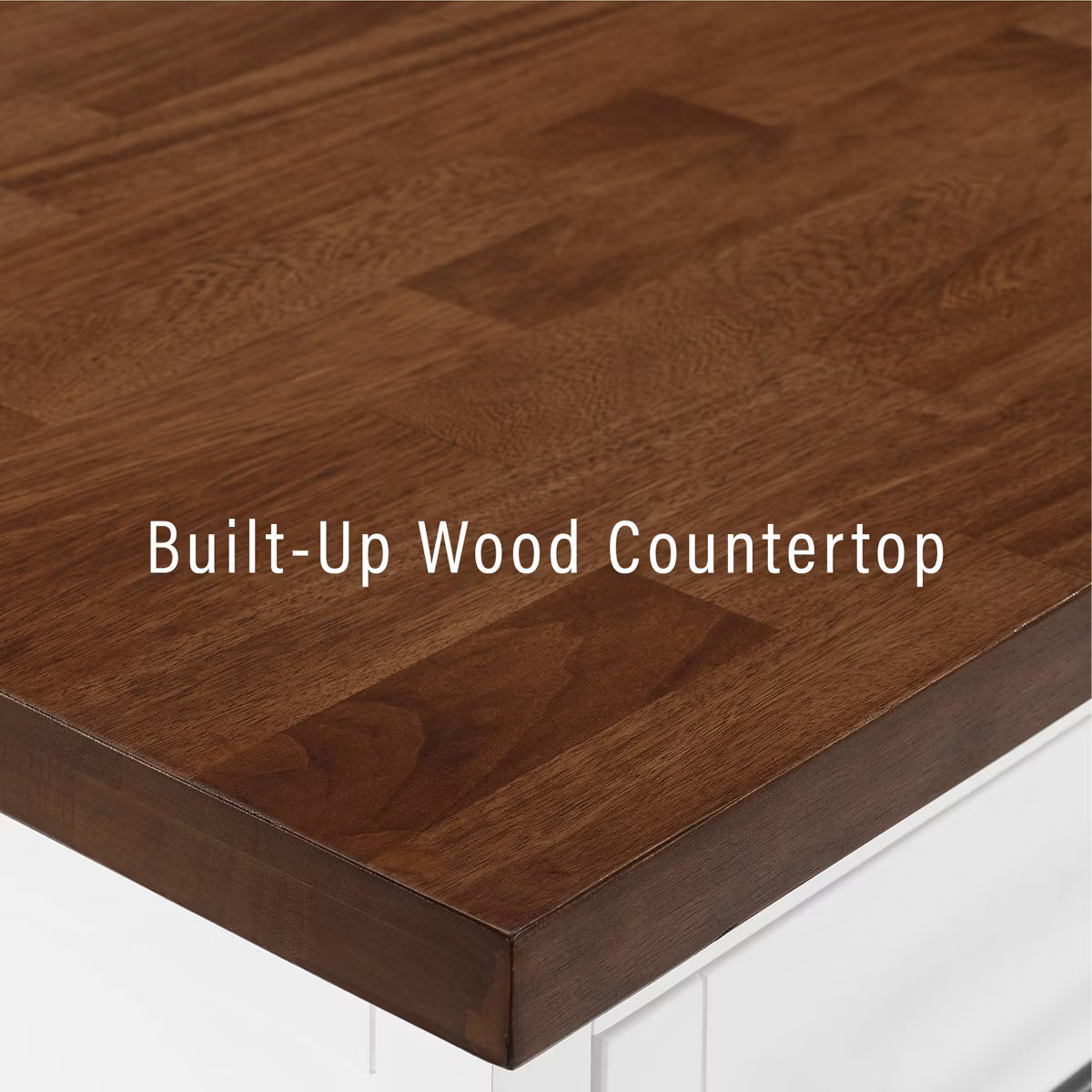Kitchen Island – Culinvaro Bartlett Wood Top Kitchen Island White