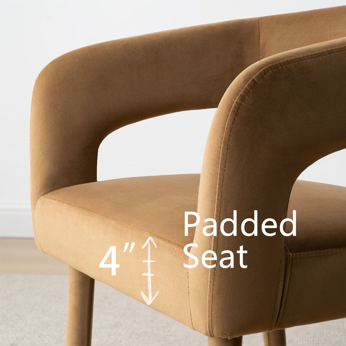 Set of 2 Modern Burgundy Velvet Accent Dining Chairs