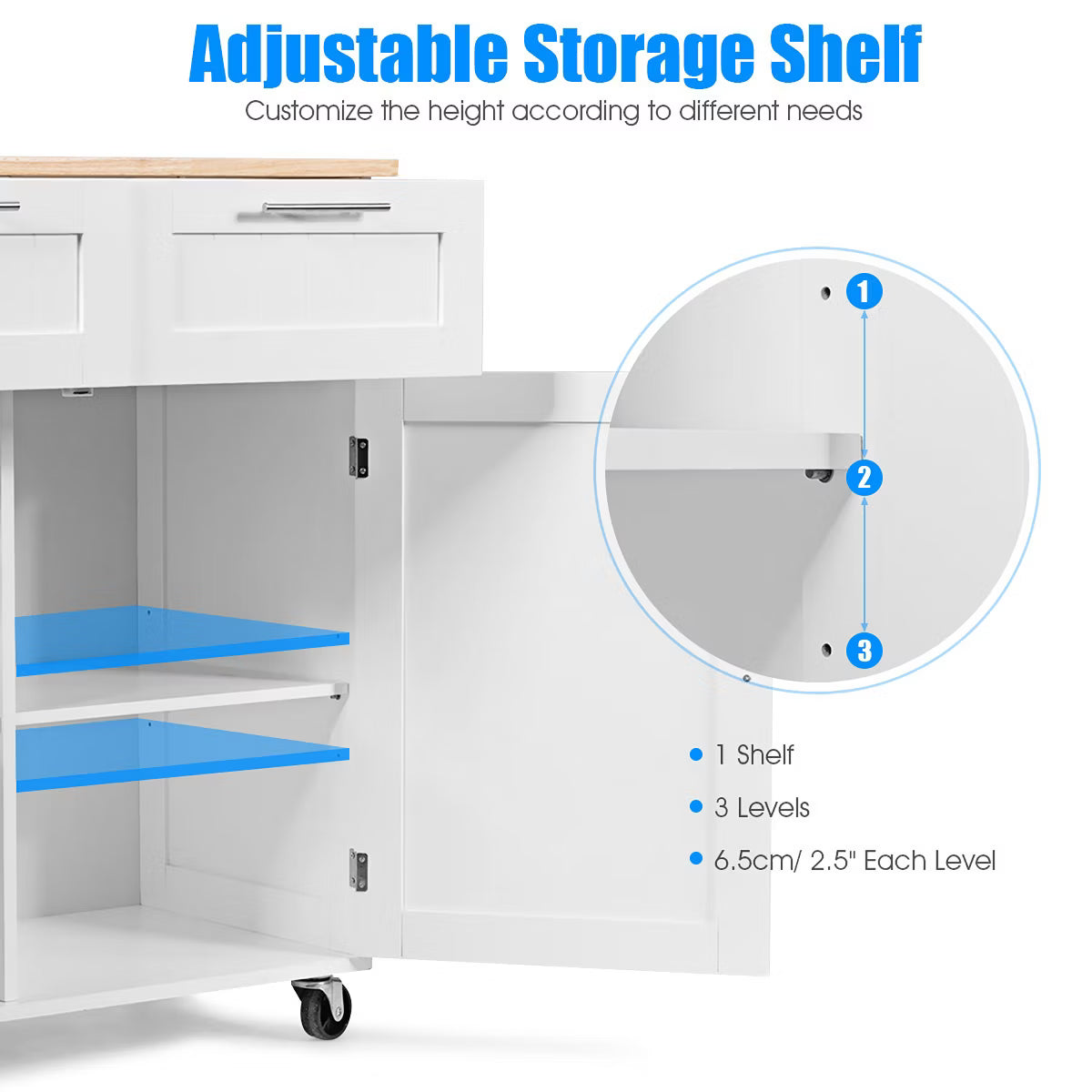 Kitchen Cart – Culinvaro Rolling Kitchen Cart Island Heavy Duty Storage Brown Trolley Cabinet Utility Modern