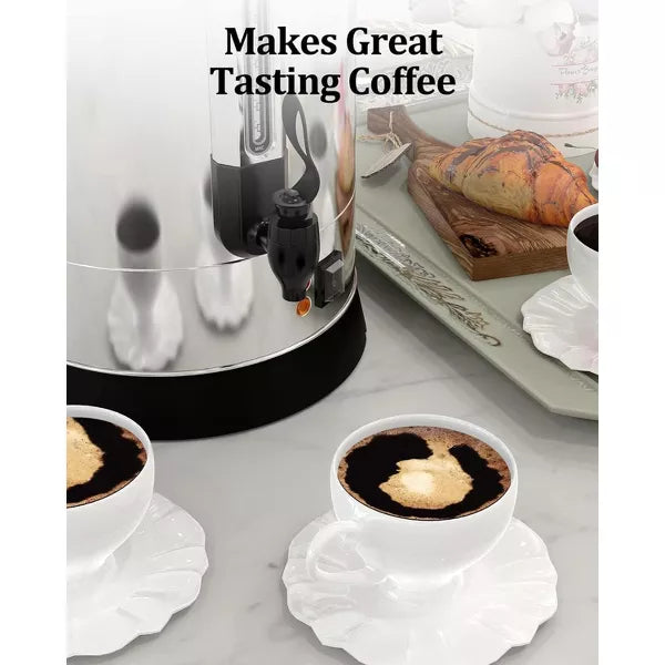 Coffee Maker – 90 Cups-14L/3.8 Gallon Commercial Coffee Urn – Gray