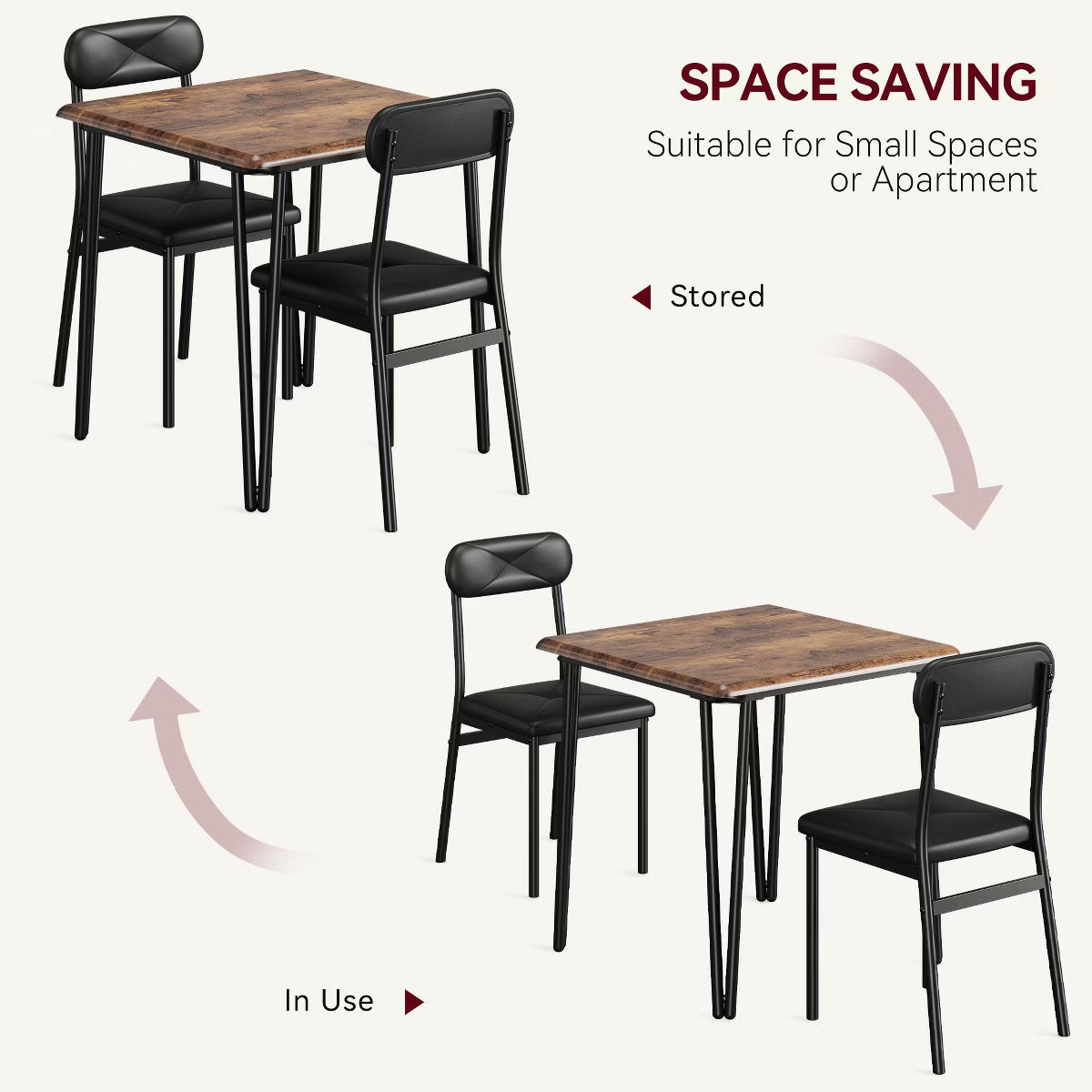 Kitchen dining table set of 2 Small Square Kitchen Dining Tables Set