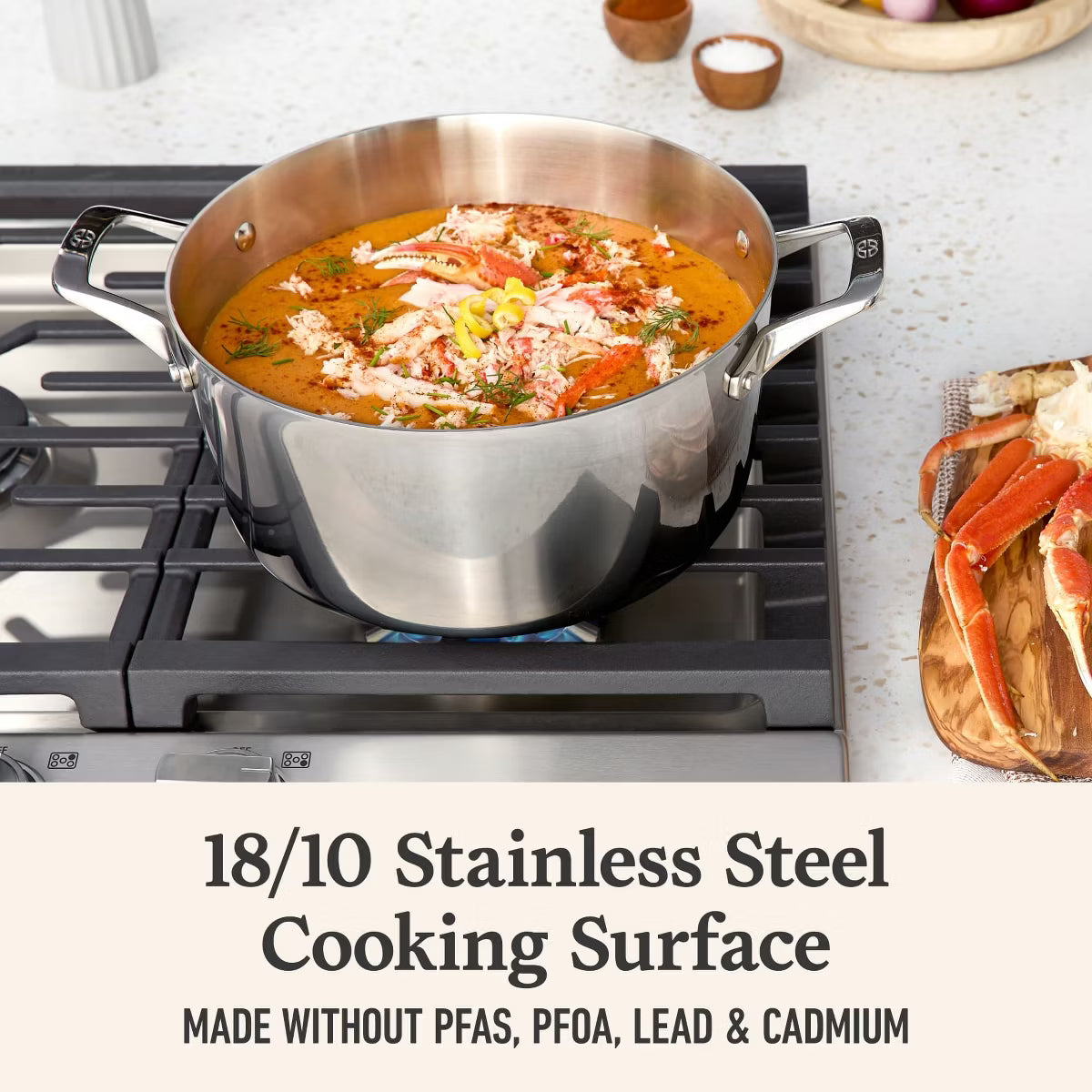 Stock Pot – 6qt Premier Stock Pot – Stainless Steel