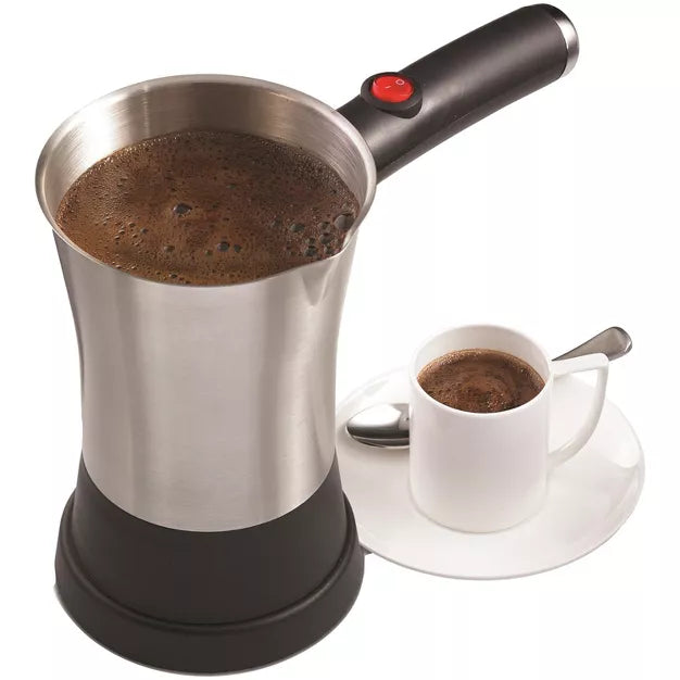 Espresso Pot – 4-Cup Turkish Coffee Maker in Multicolored – Black/Silver