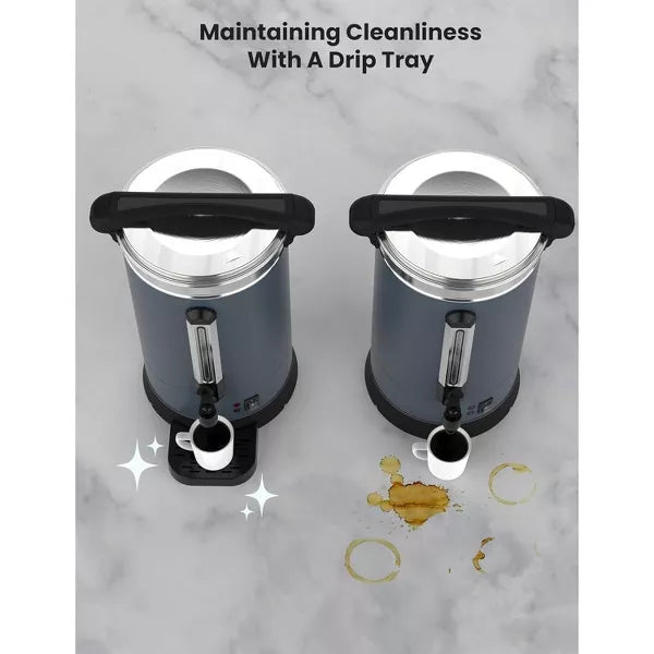 Coffee Maker – 90 Cups-14L/3.8 Gallon Commercial Coffee Urn – Gray