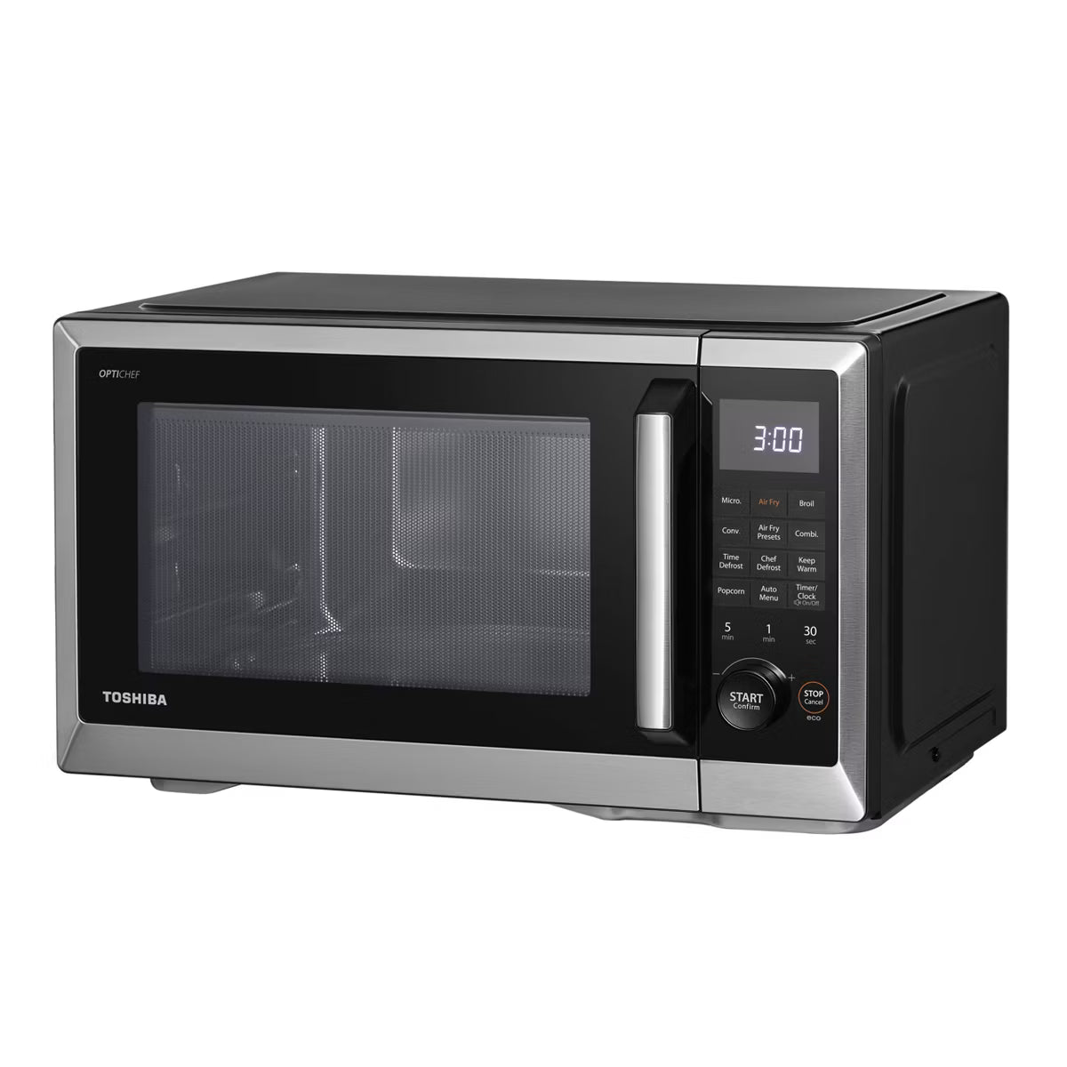 Microwave Oven – 1.0 cu ft Top Airfry Mulitifunctional Countertop Microwave – Black