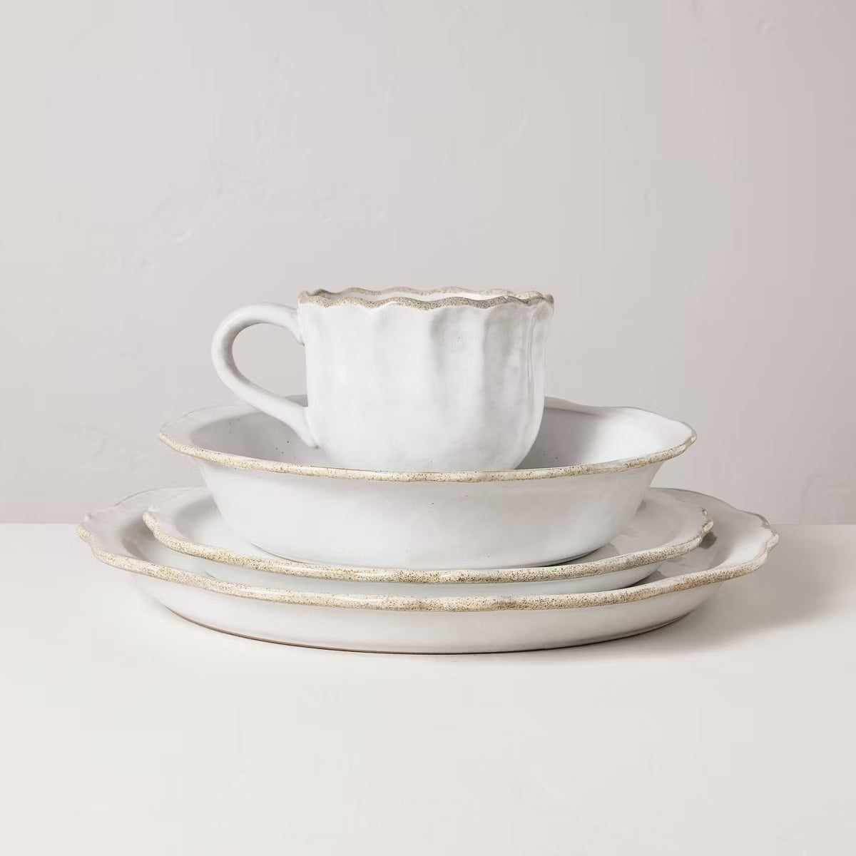 Dinner Plate – Culinvaro Carved Edge Dinner Plate Cream