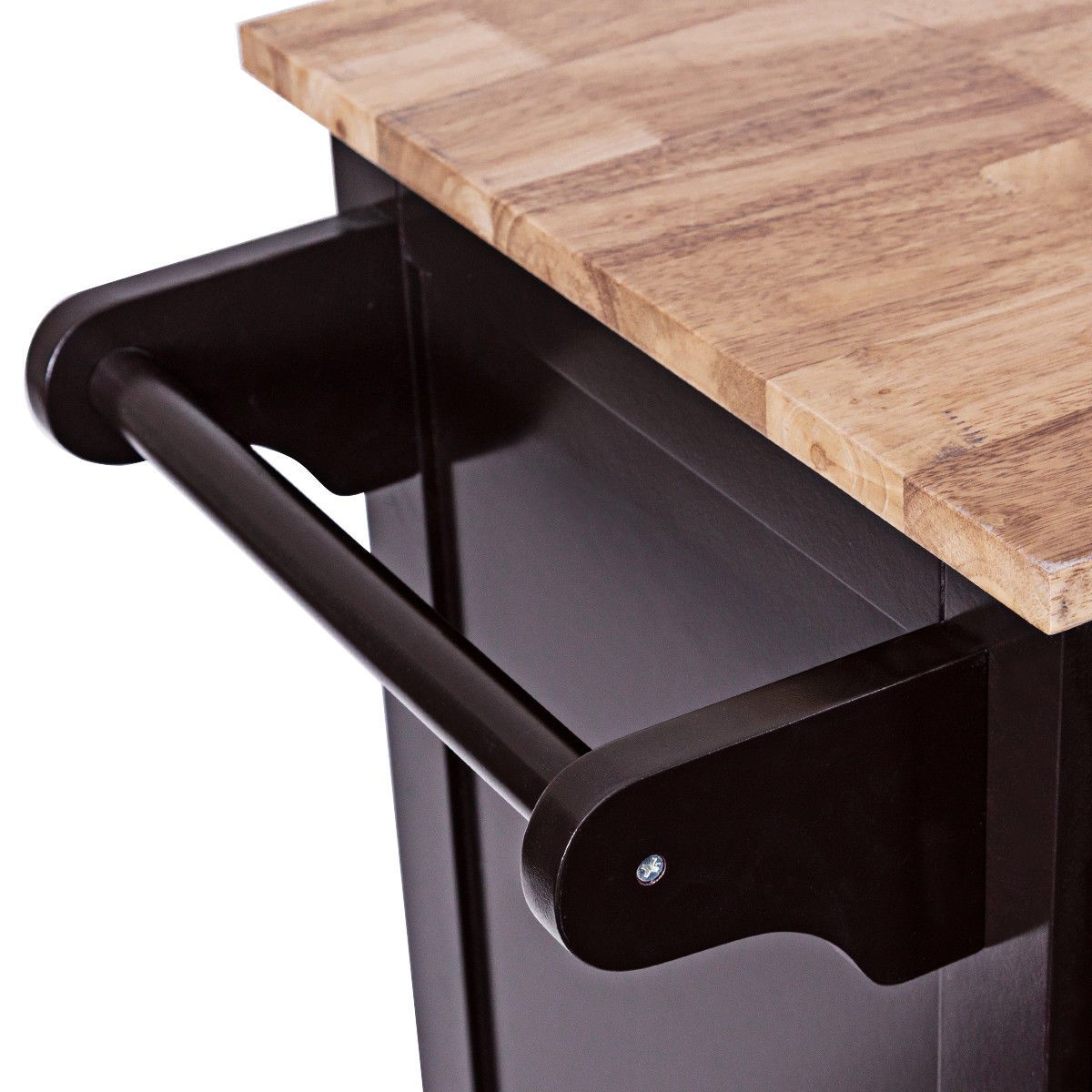 Kitchen Cart – Culinvaro Rolling Kitchen Cart Island Heavy Duty Storage Brown Trolley Cabinet Utility Modern
