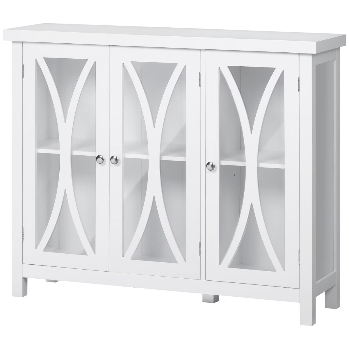 Buffet Cabinet – Culinvaro Buffet Cabinet with 3 Tempered Glass Doors