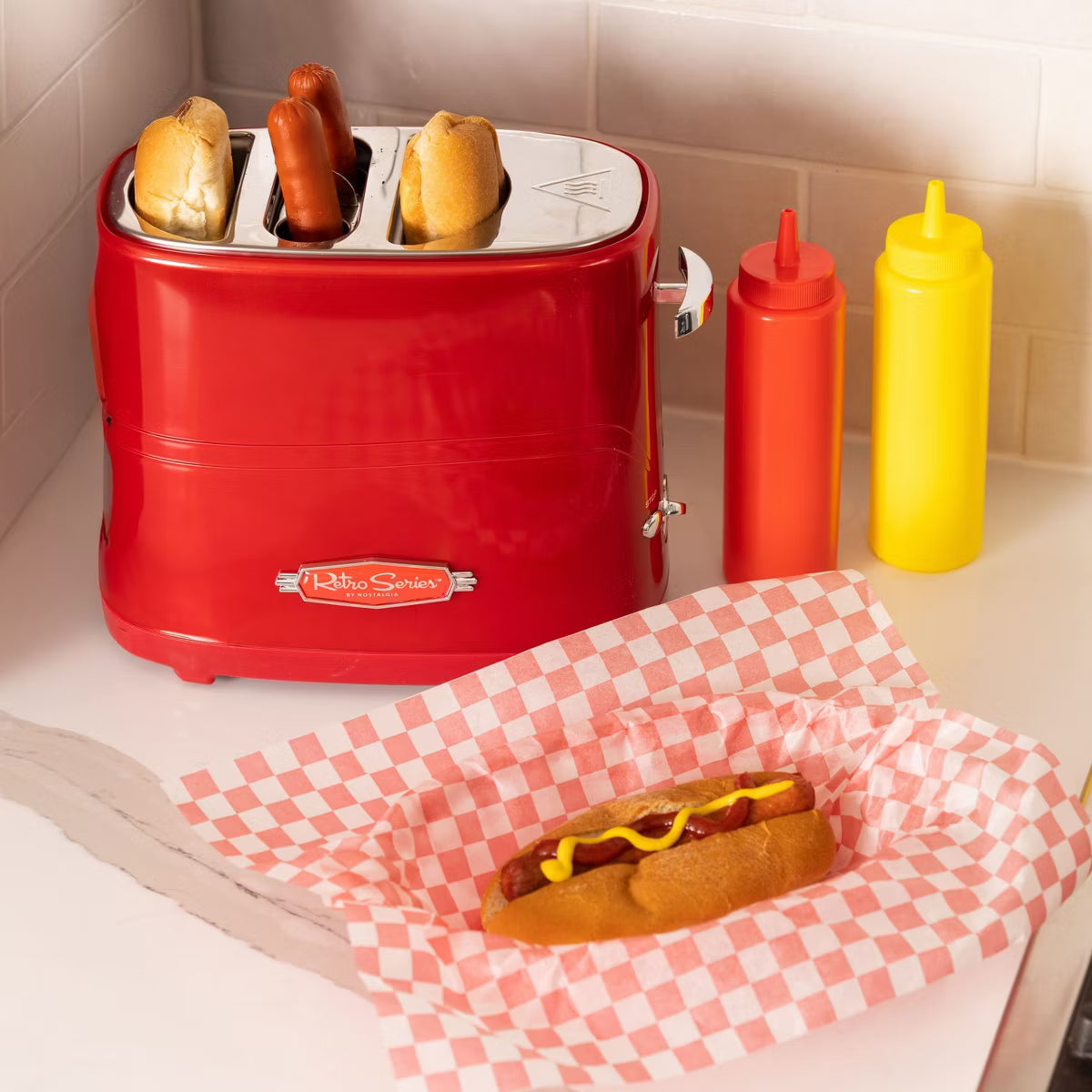 Toaster – Pop-Up Hot Dog Toaster – Red