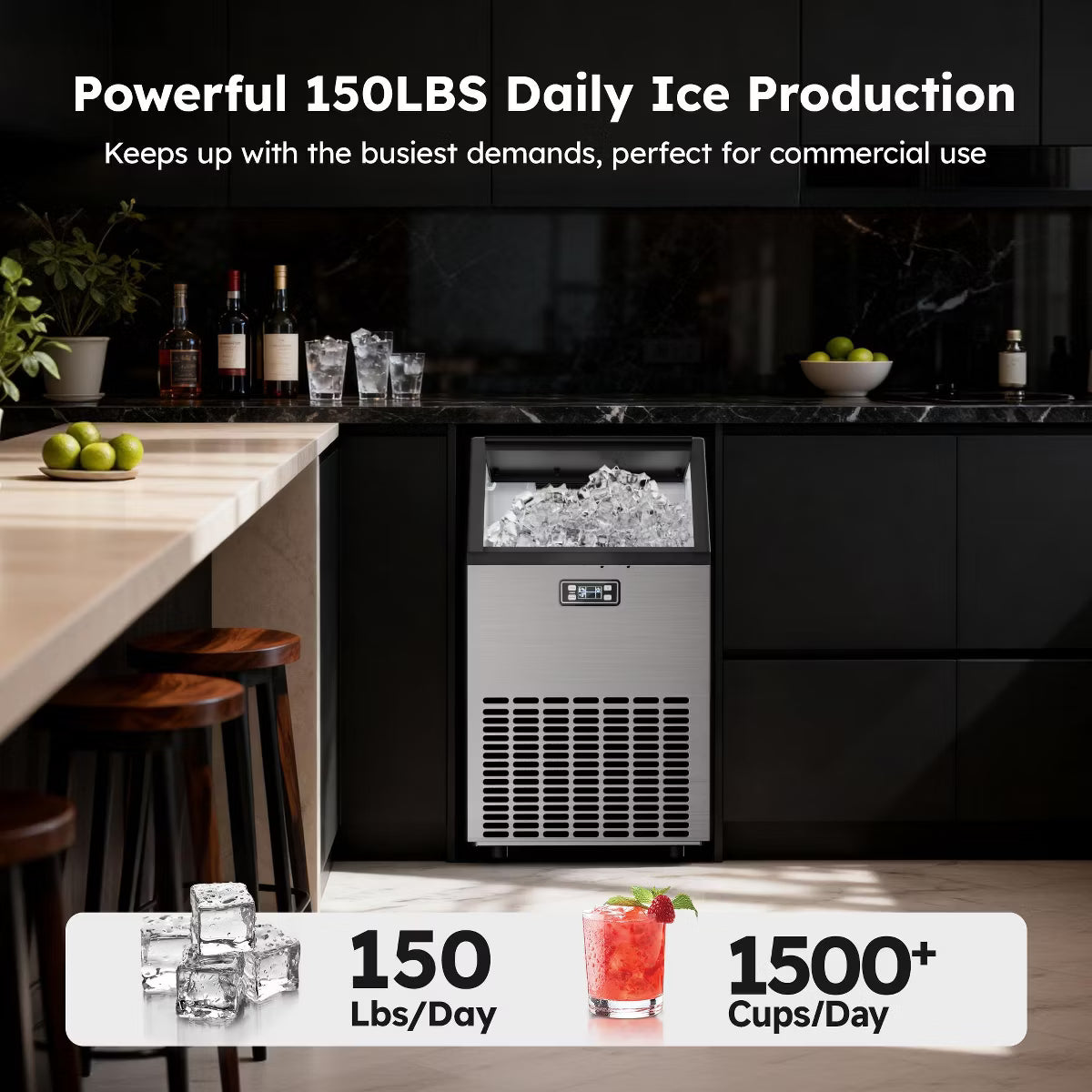 Ice Maker – 150 Lbs./24H Ice Maker, Household & Commercial – Copper