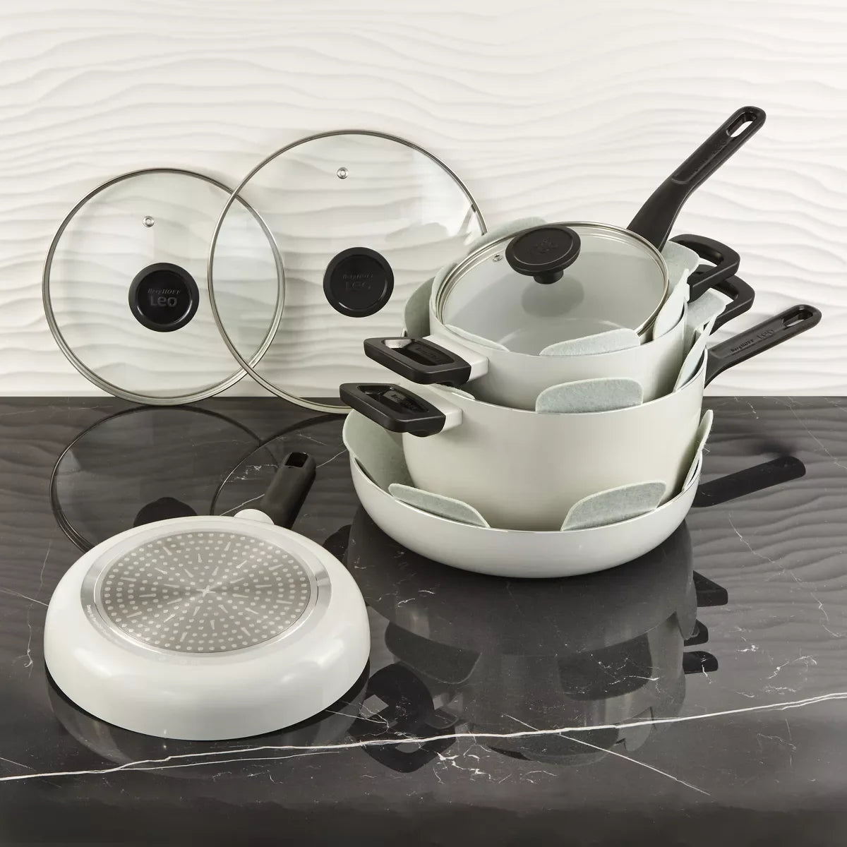 Cookware Set – Leo Glints Nonstick Ceramic 3Pc Cookware Set – 8Pc