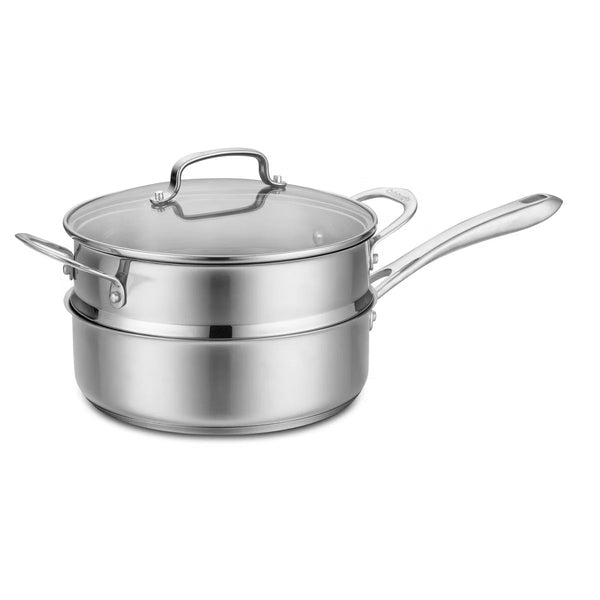 Saucepan – 3.5qt Saute & Steamer Set – Silver