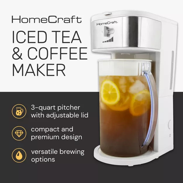 Cold Brew Coffee Maker – Quart Cafe Ice Iced Coffee and Tea Brewing System – White