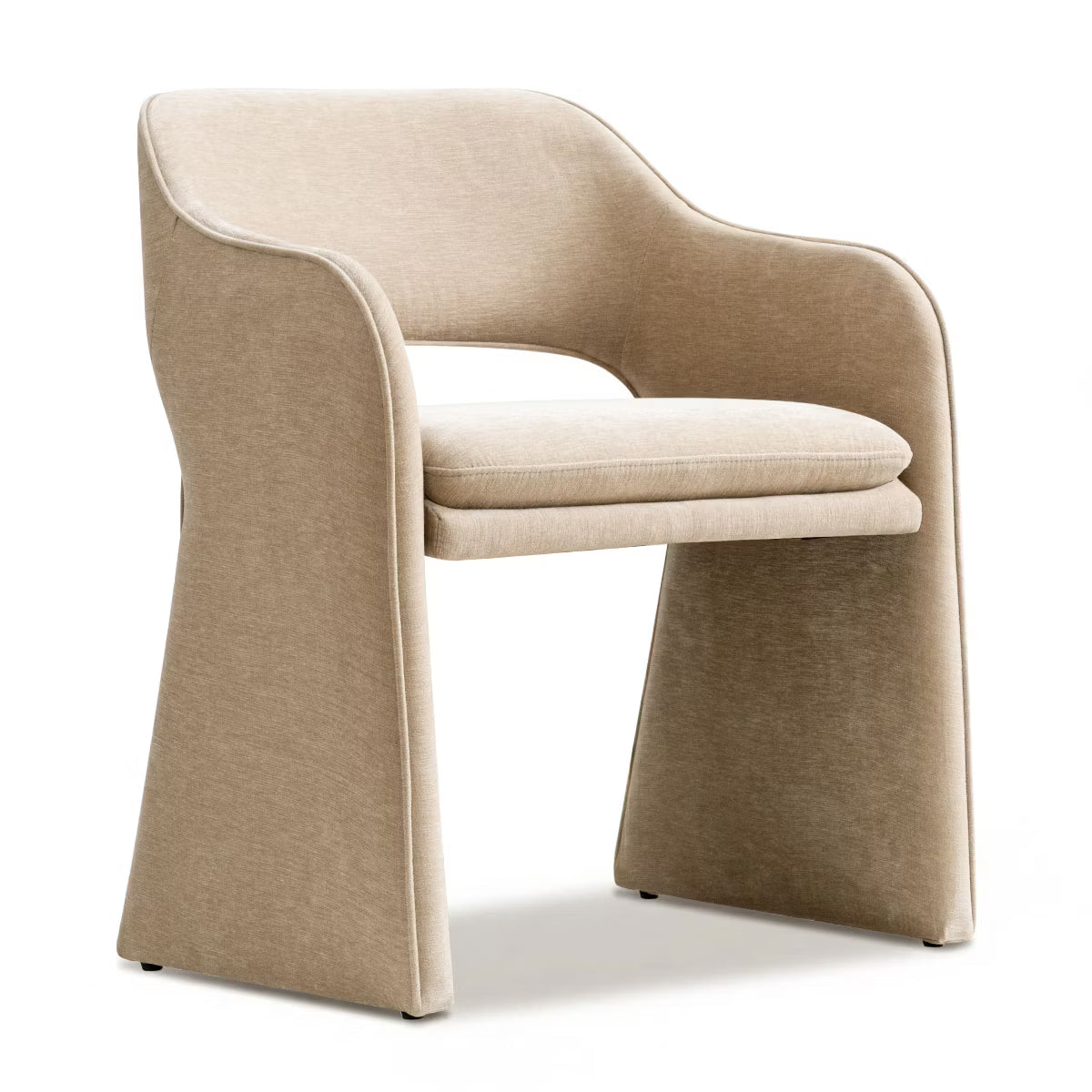 Modern Dining Chairs Set of 6, Fully Upholstered Brie Chenille Kitchen Chairs