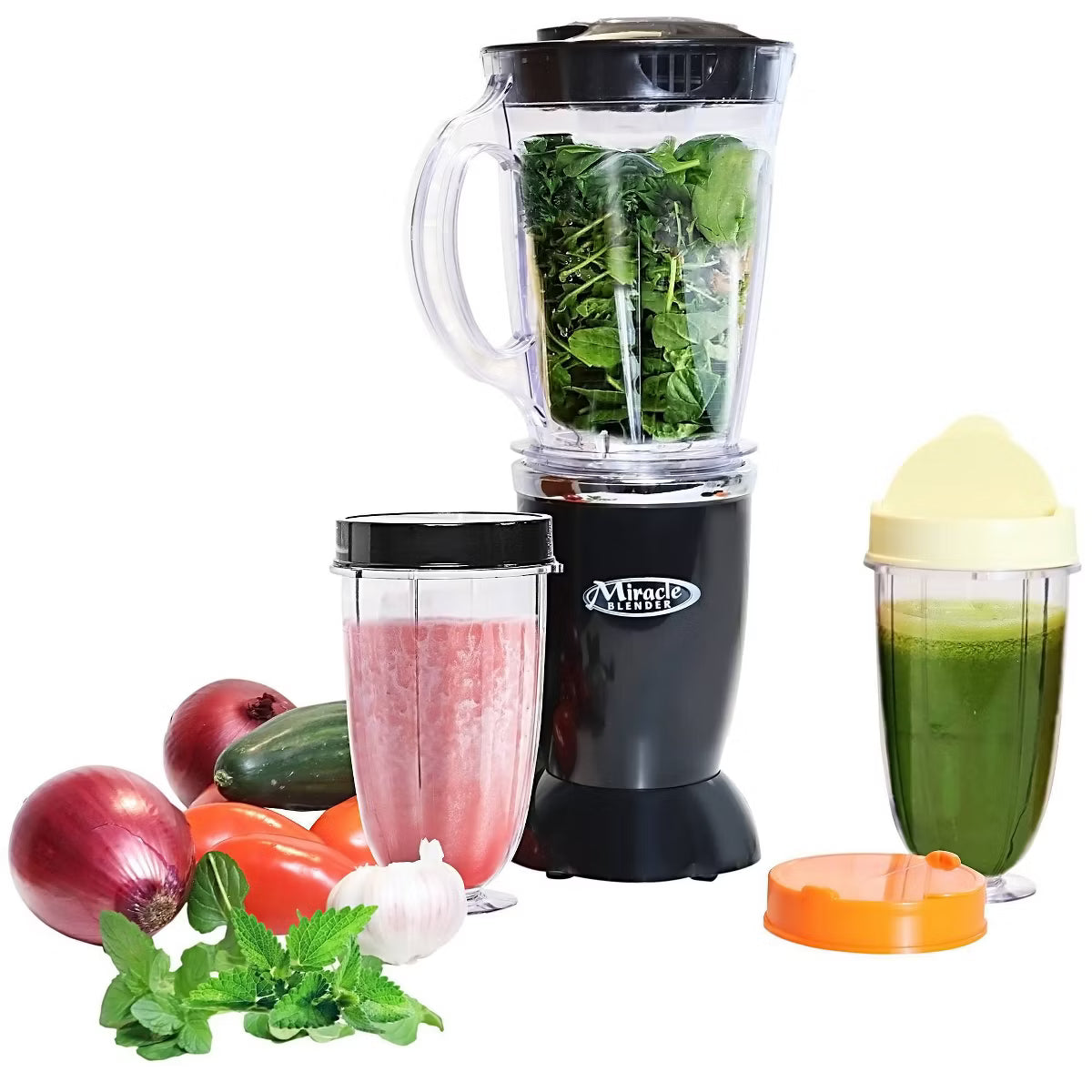 Personal Blender – 2pc Miracle Blender with Travel Cups – White