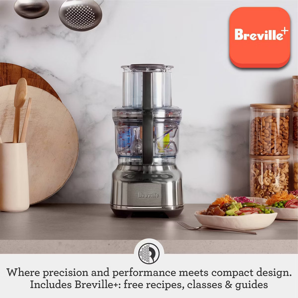 Food Processor – 9 Cup Food Processor Brushed – Silver