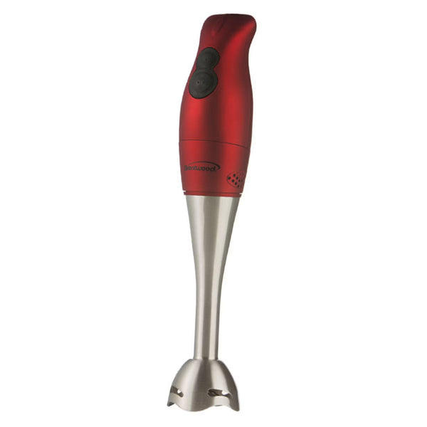 Immersion Blender – 2-Speed Hand Blender with Soft Grip Handle – Red