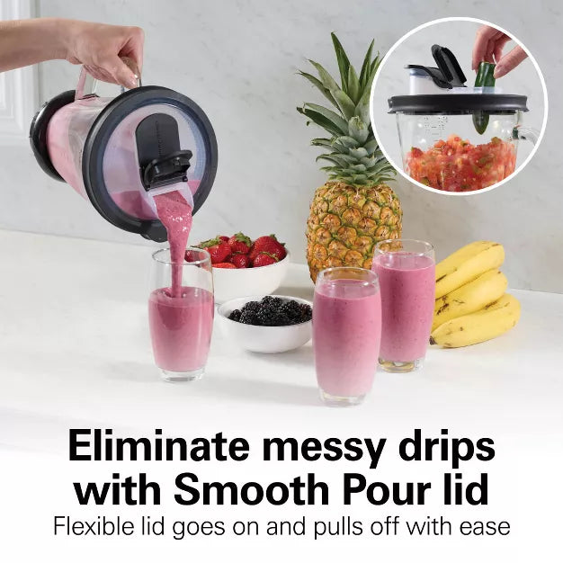 Countertop Blender – PowerBlend Duo 52oz Glass Jar – Silver