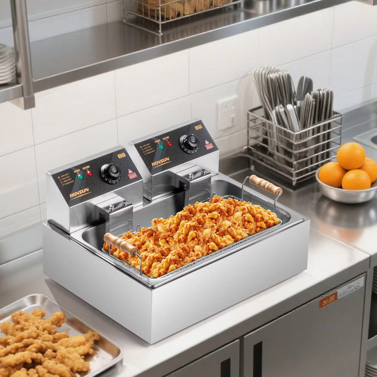 Deep Fryer – 11.4QT/10.8L Electric Deep Fryer w/Basket – 11.4Qt