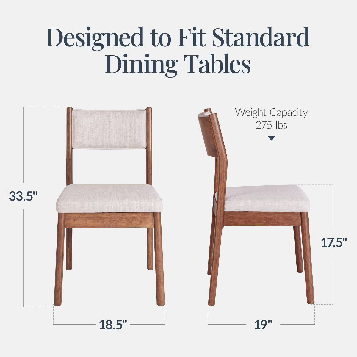 Dining Chair – Culinvaro Dining Chairs Set of 2, Modern Solid Wood & Upholstered Chairs