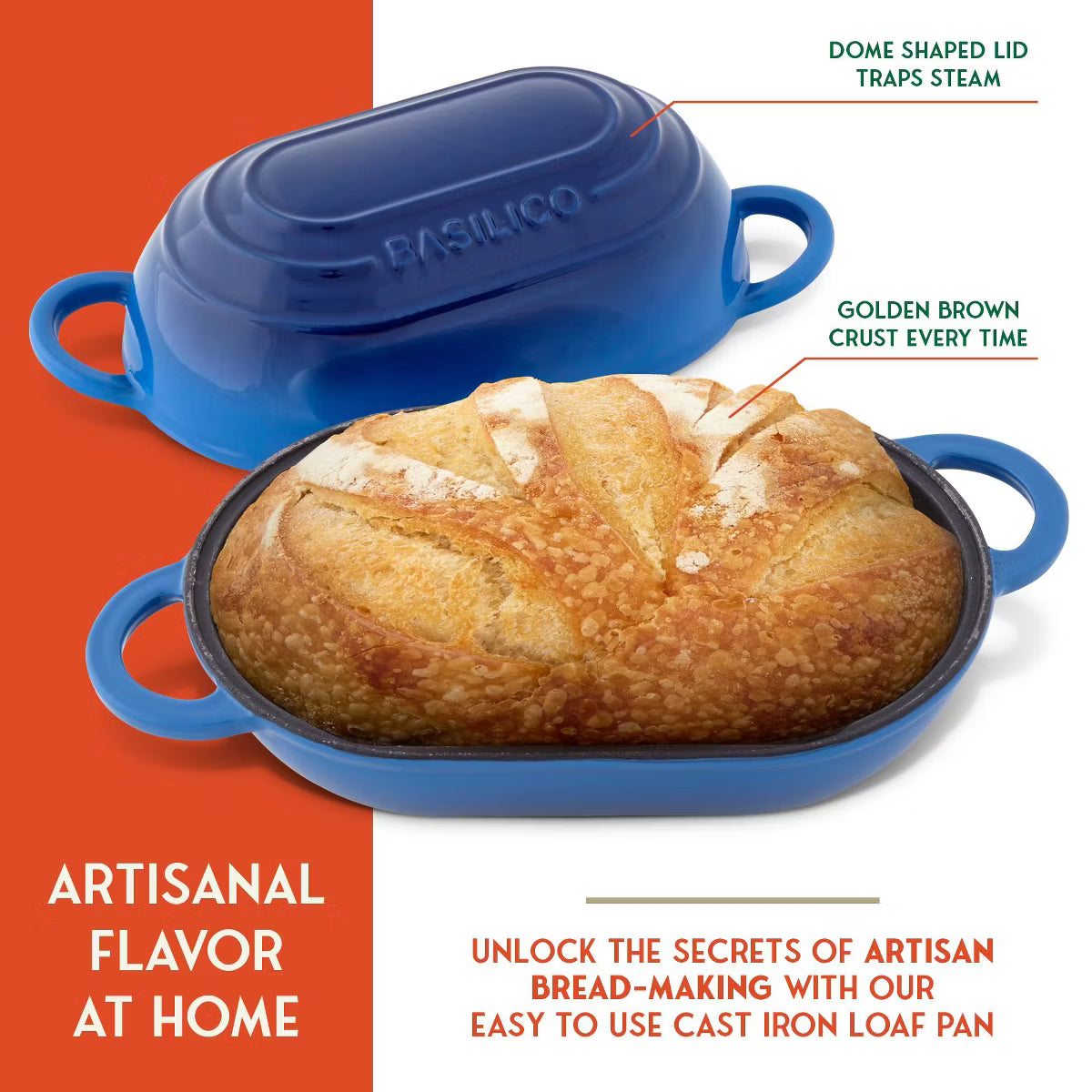 Dutch Oven – Basilico Enameled Cast Iron Dutch Oven 2 Qt – Blue