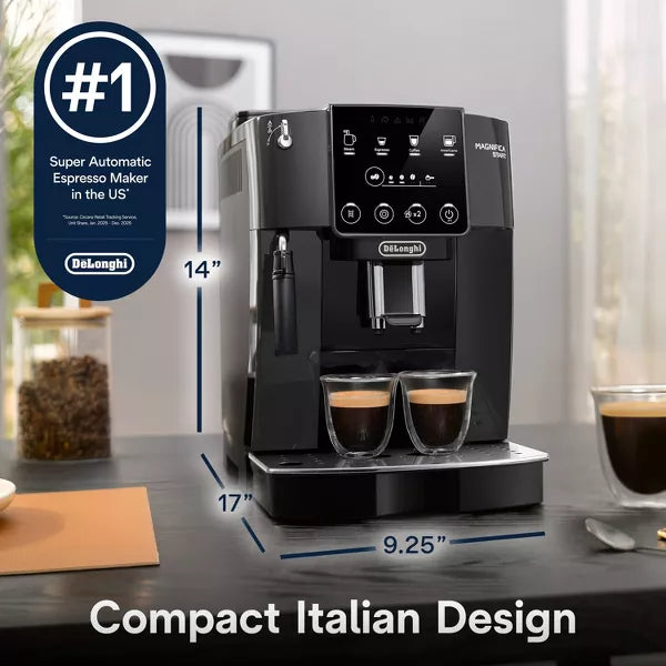 Espresso Machine – Magnifica Start Automatic Coffee and Espresso Machine with Milk – Black
