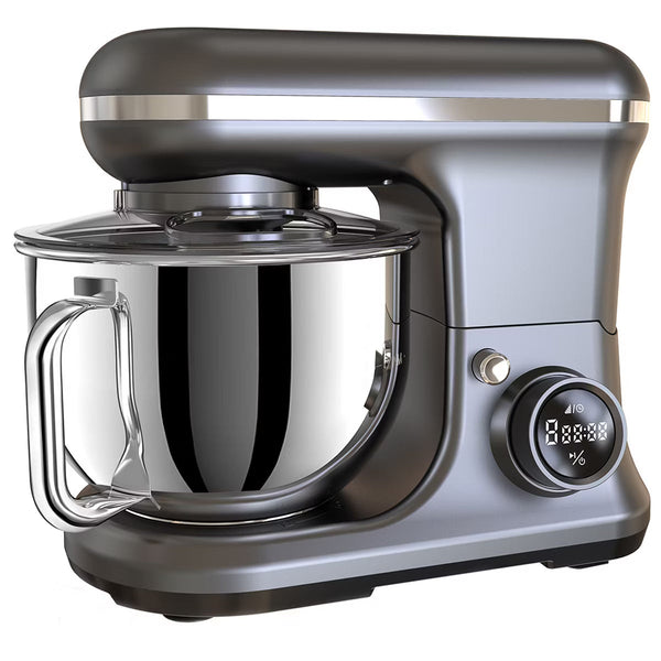 Stand Mixer – Electric Stand Mixer 5.3 Quart 6-Speed Tilt Head Kitchen Mixer – Gray
