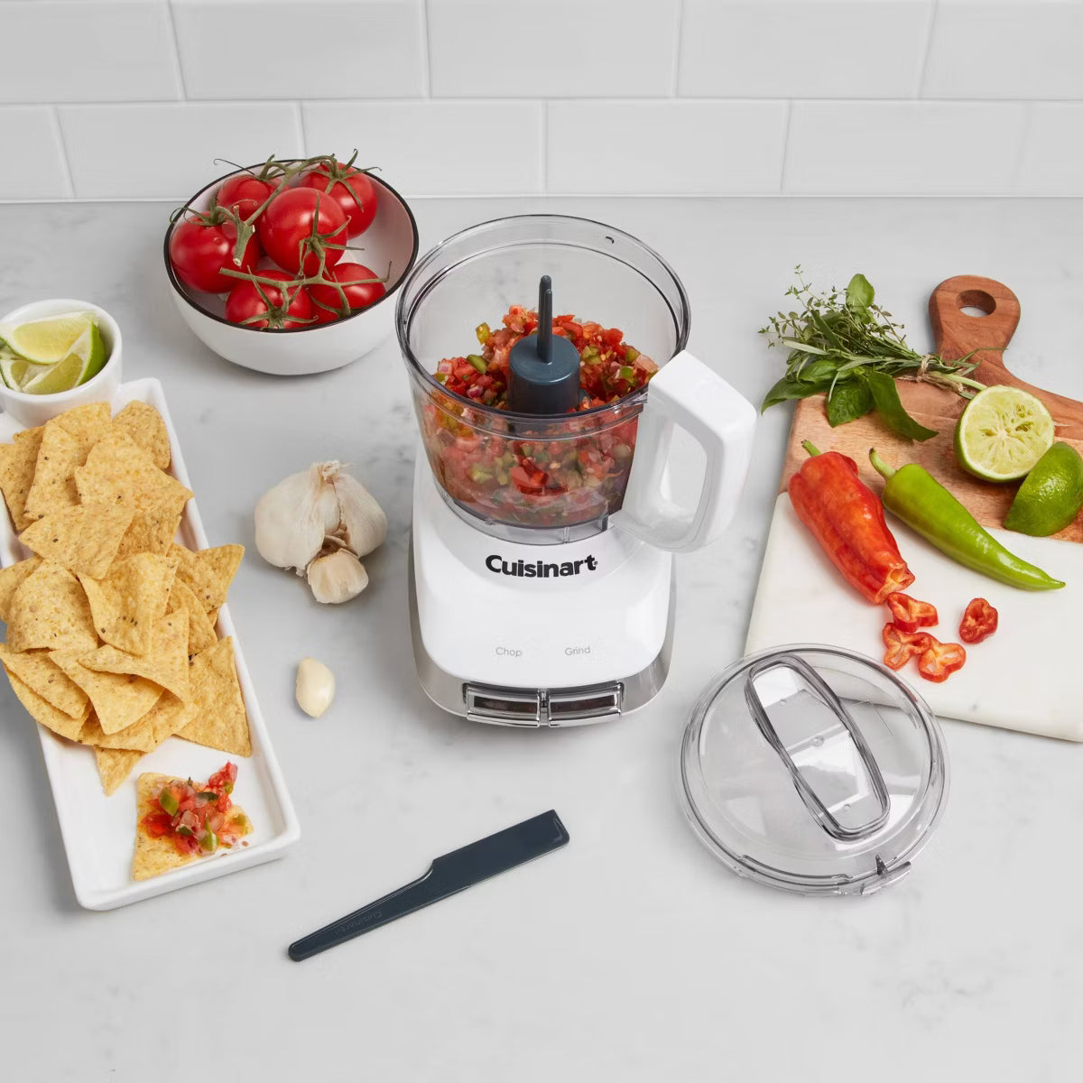 Food Processor – 4-Cup Mini Chopper - – White