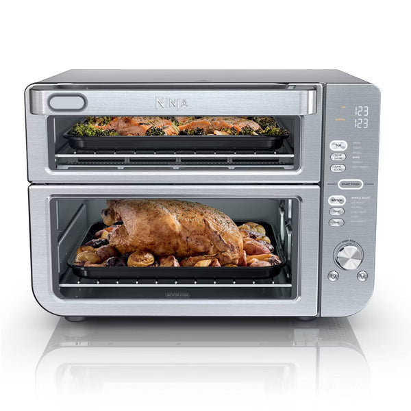 Toaster Oven – Double Stack XL Countertop Oven and Air Fryer – Silver