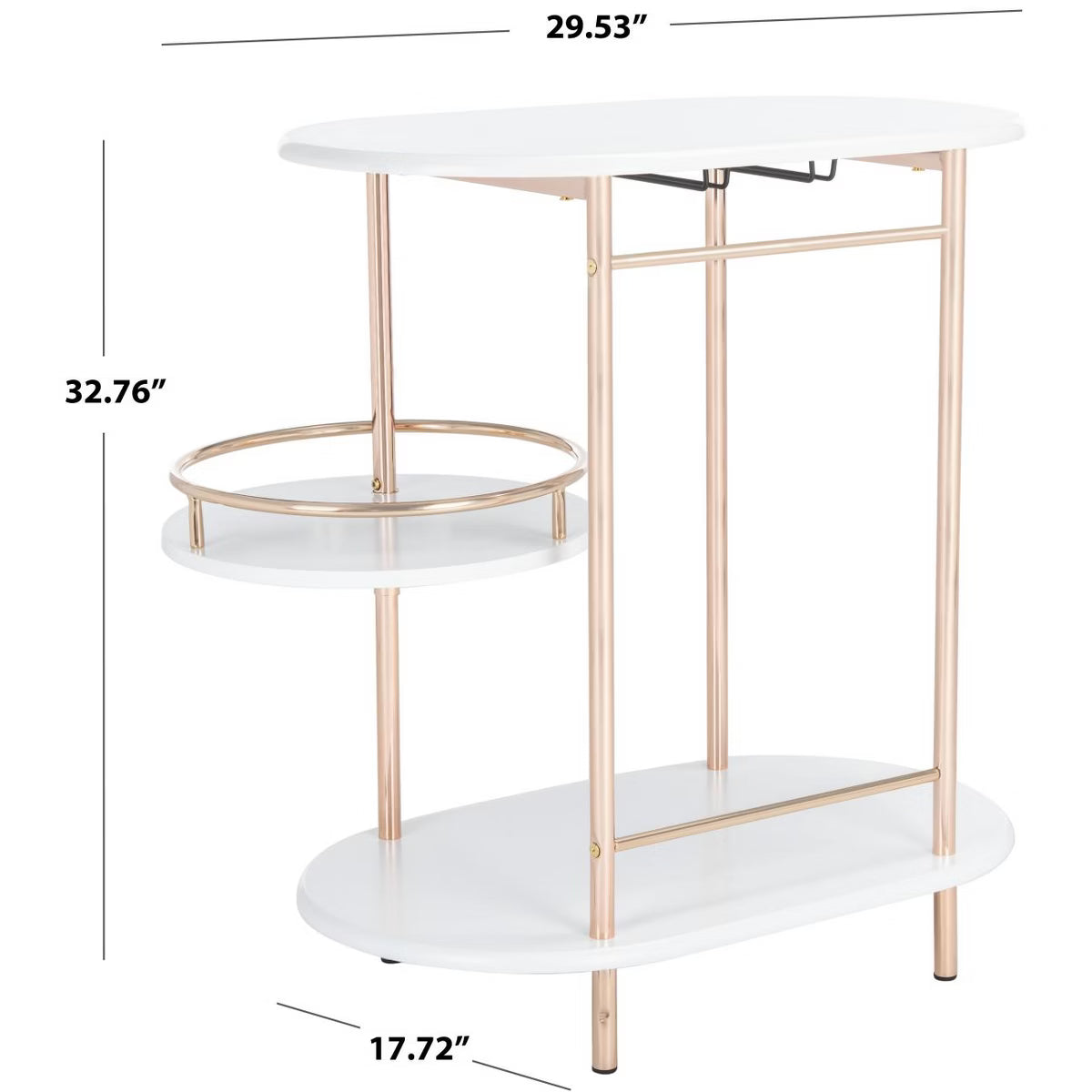 Bar Table – Culinvaro va 3 Tier Swivel Bar Table - BCT8007C - White/Gold
