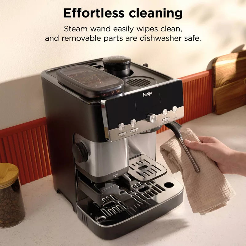 Espresso Machine – Cafe Mini Espresso Maker with Grinder – Black