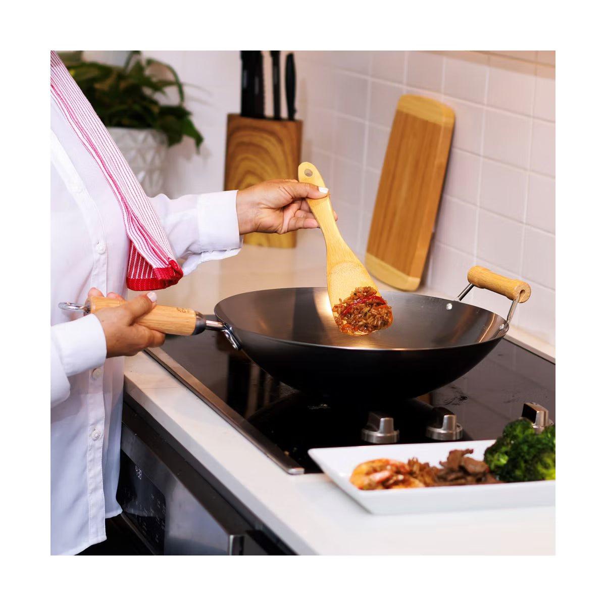 Wok – 4-Inch Round Bottom Carbon Steel Wok – Silver