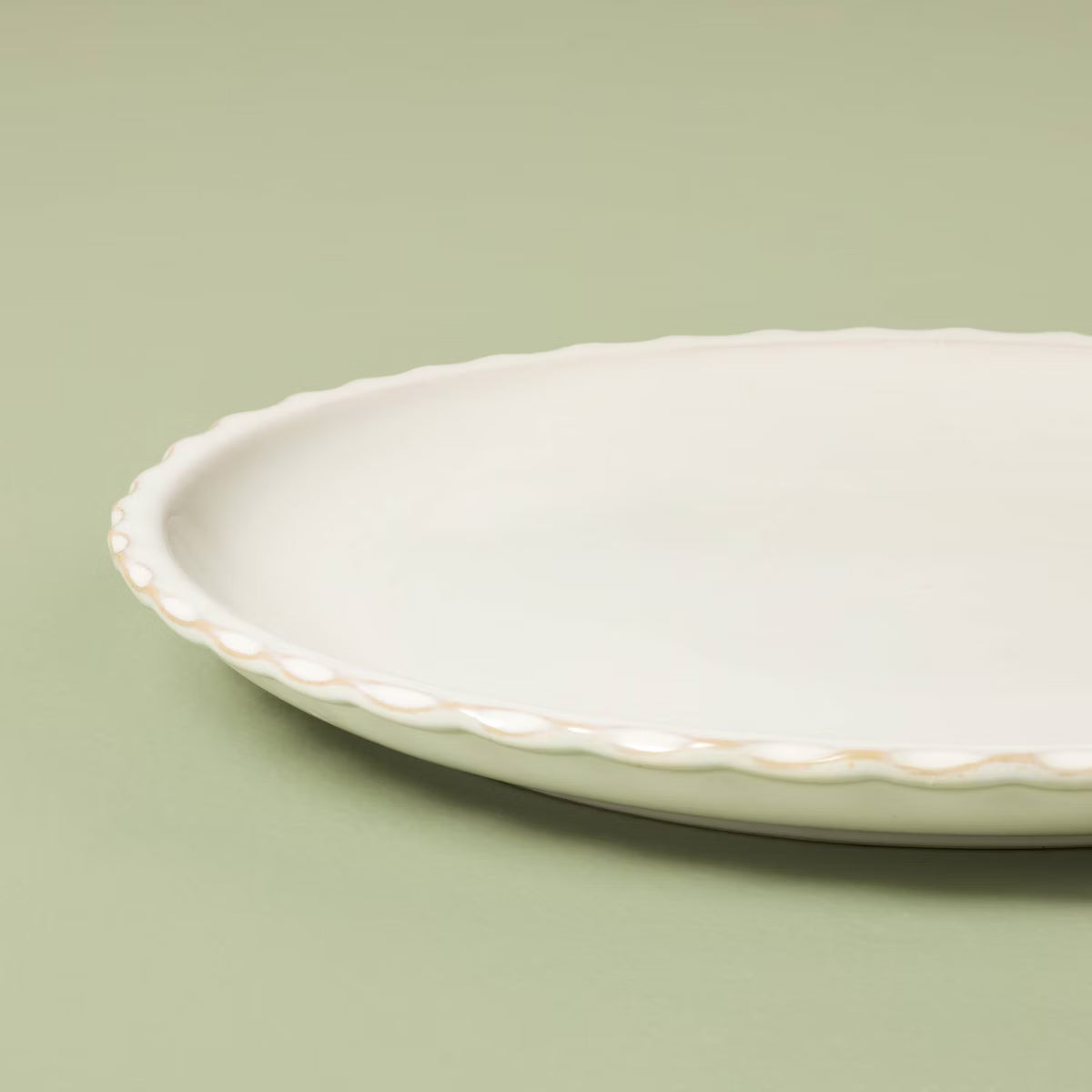 Dinner Plate – Culinvaro Set of 4 10.5" Pinched Edge Dinner Plates Sour Cream