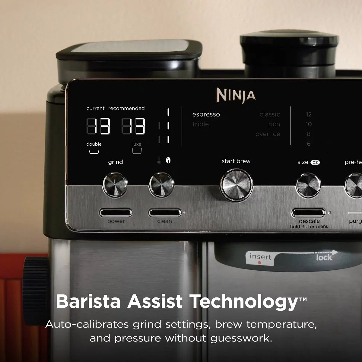 Espresso Machine – Cafe Mini Espresso Maker with Grinder – Black