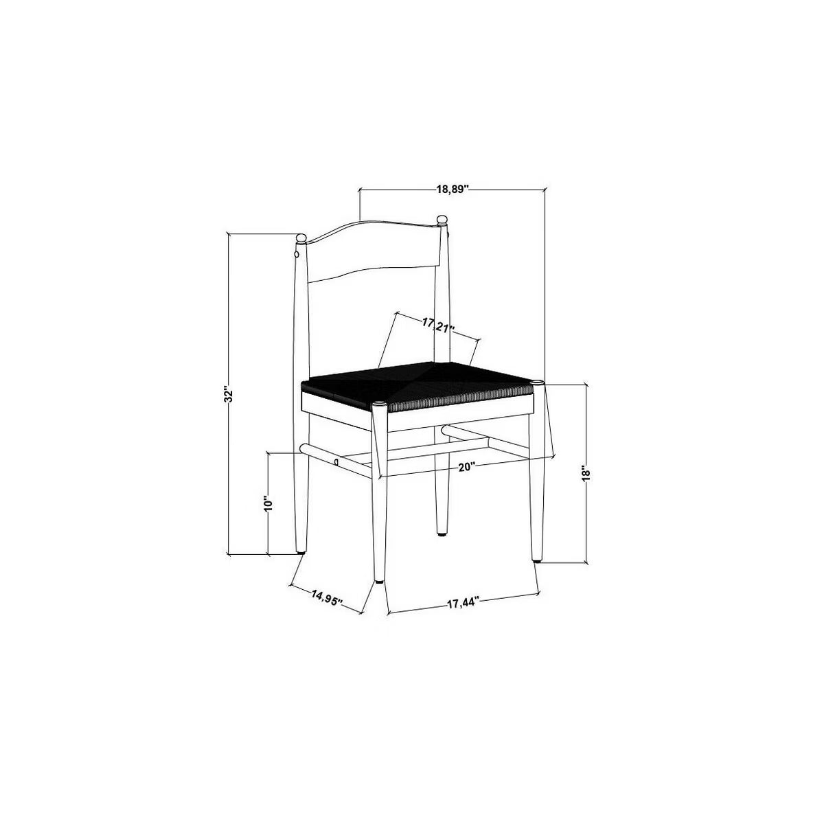 Dining Chair – Culinvaro Woven Dining Chair Aged Oak