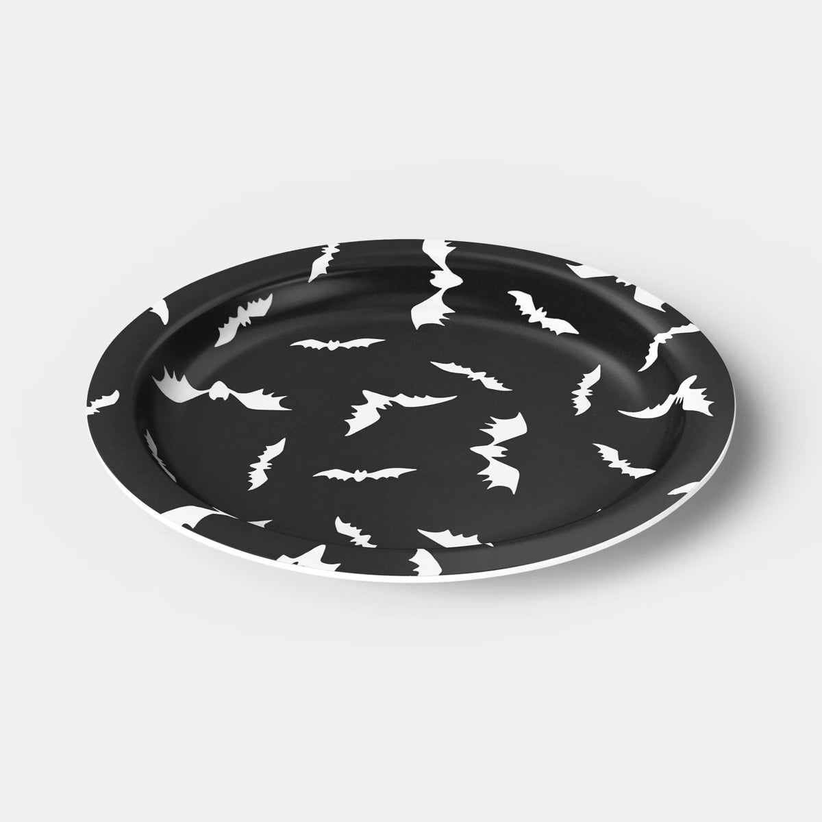 Salad Plate – Culinvaro 8.5" Halloween Melamine Bats Salad Plate Black