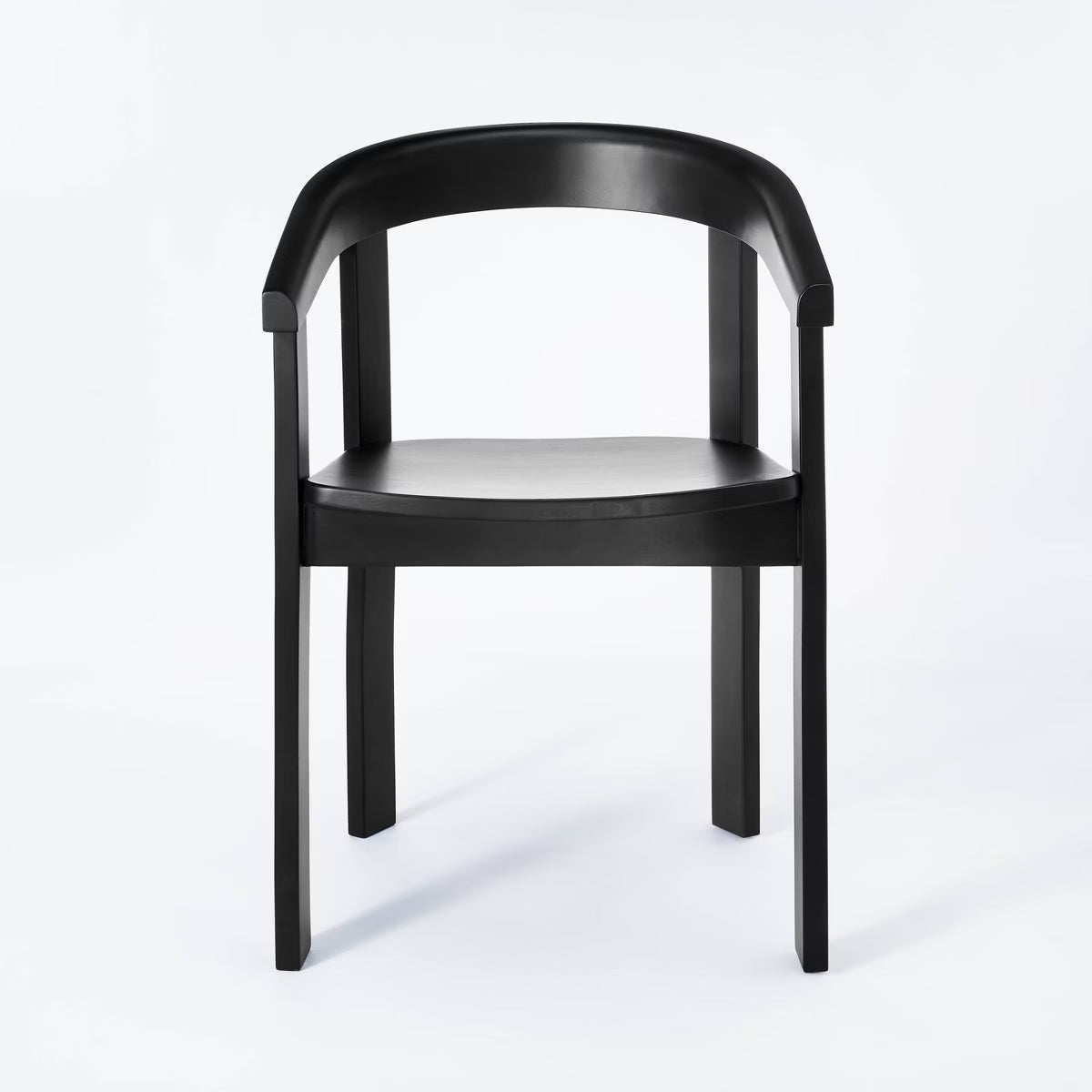 Terra Solid Wood Curved Back Dining Chair Black