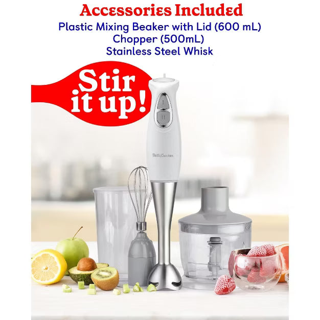 Immersion Blender – Blender with Beaker, BC-4306W – White