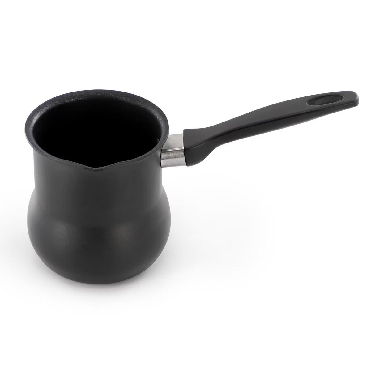 0.45 Quart Aluminum Nonstick Turkish Coffee Warmer in Black with Cool Touch Handle