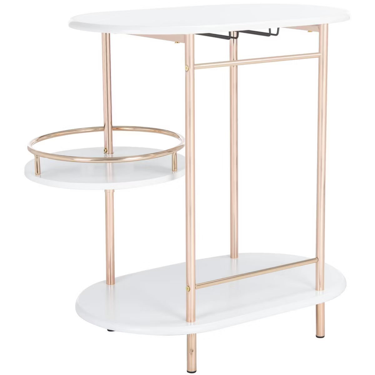 Bar Table – Culinvaro va 3 Tier Swivel Bar Table - BCT8007C - White/Gold