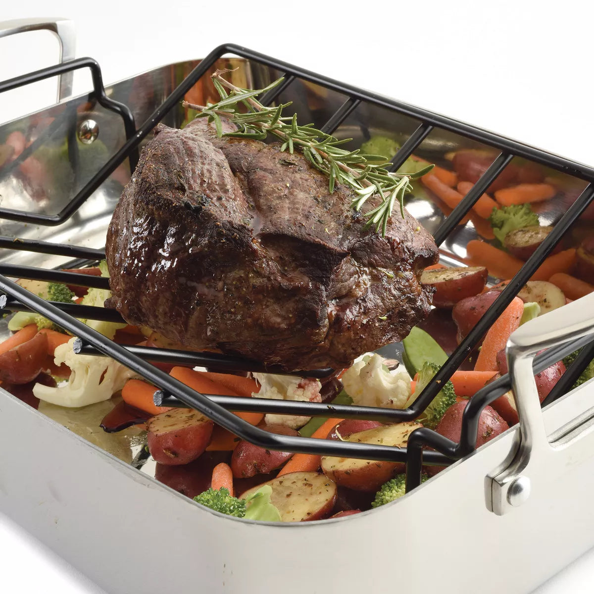 Roasting Rack – Heavy Duty Nonstick Roasting Rack, Extra Large 13 x 10 Inch – Black