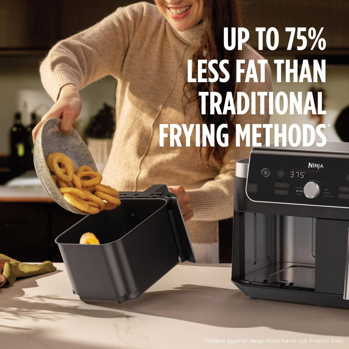 Air Fryer – 10qt Foodi DualZone 2-Basket Air Fryer Capacity – Black