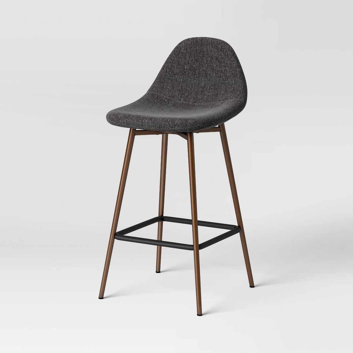 24.5" Copley Counter Height Barstool with Footrest Dark Gray