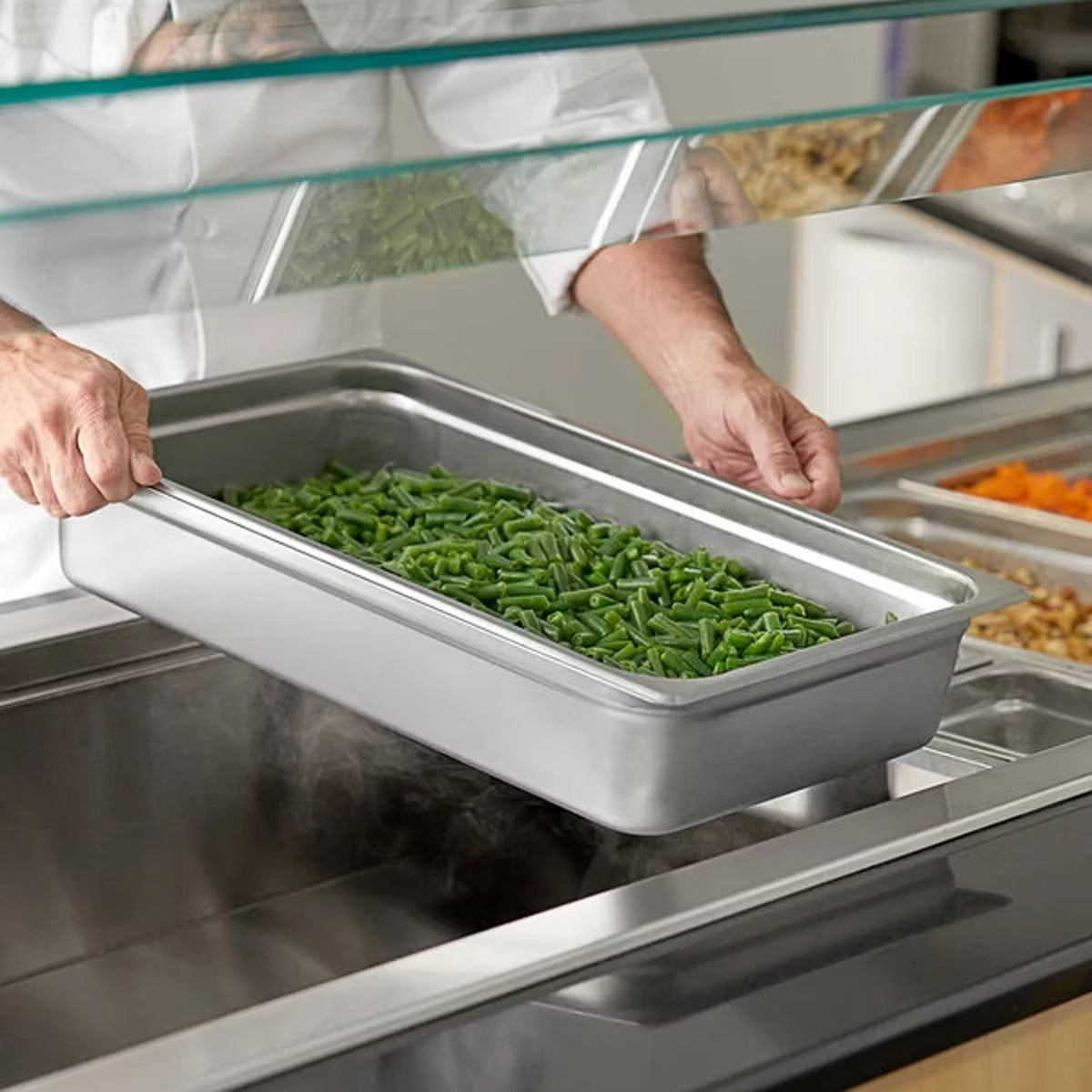 Steam Table Pan – Full Size Deep 24 Gauge Anti Jam Pans – Silver
