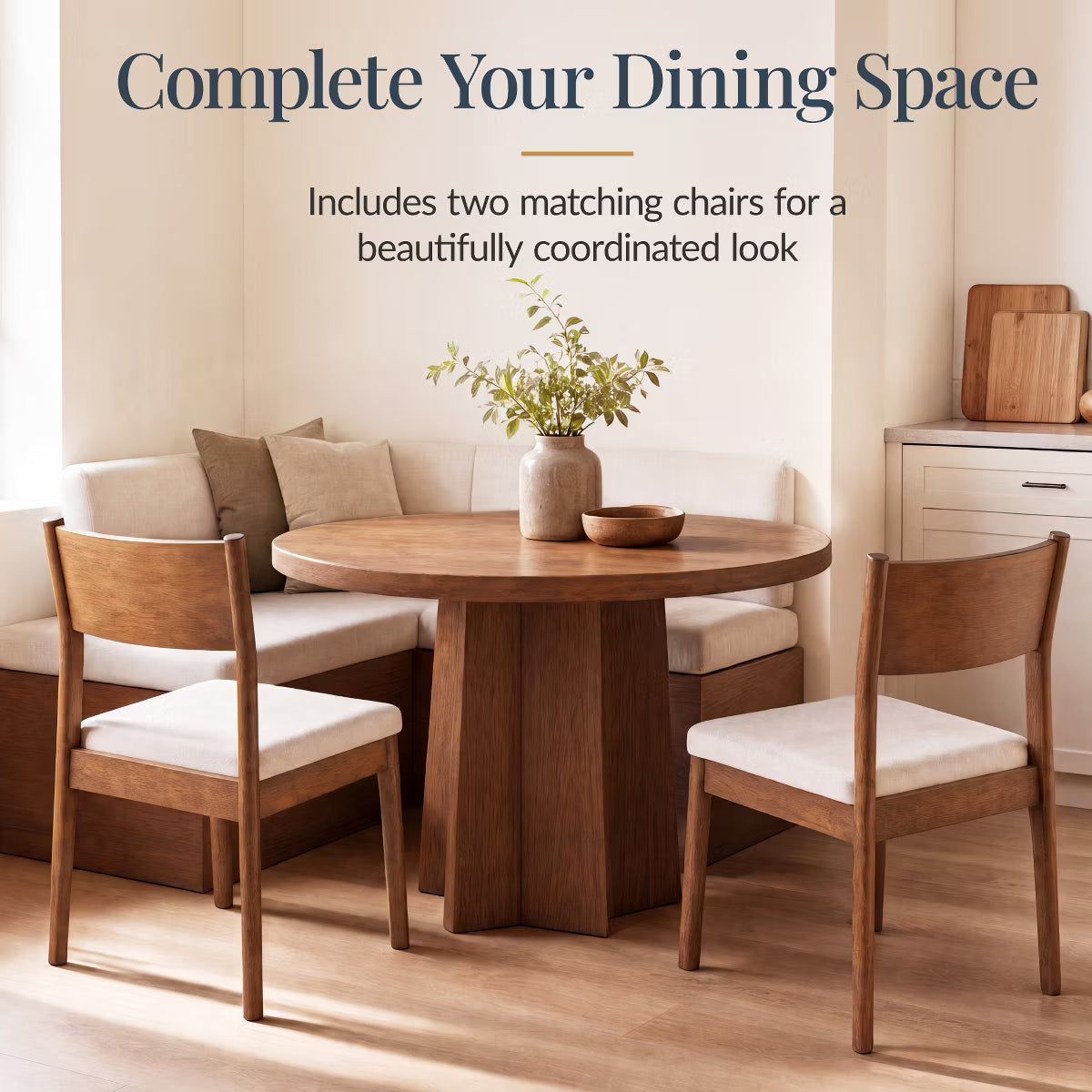 Dining Chair – Culinvaro Dining Chairs Set of 2, Modern Solid Wood & Upholstered Chairs