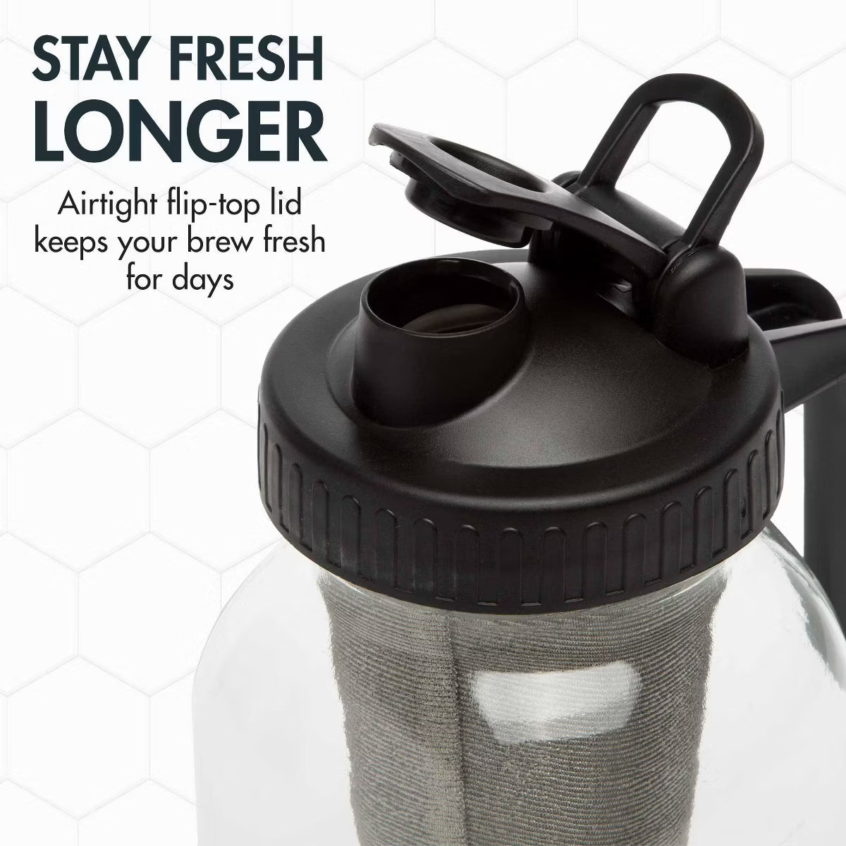 64oz Cold Brew Mason Jar Black