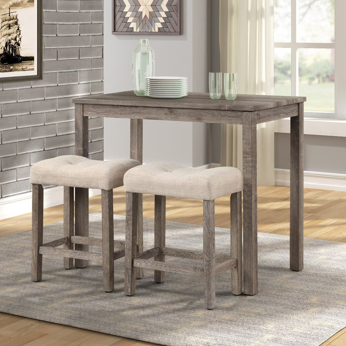 Dining Set – Culinvaro 3-Piece Counter Height Dining Set
