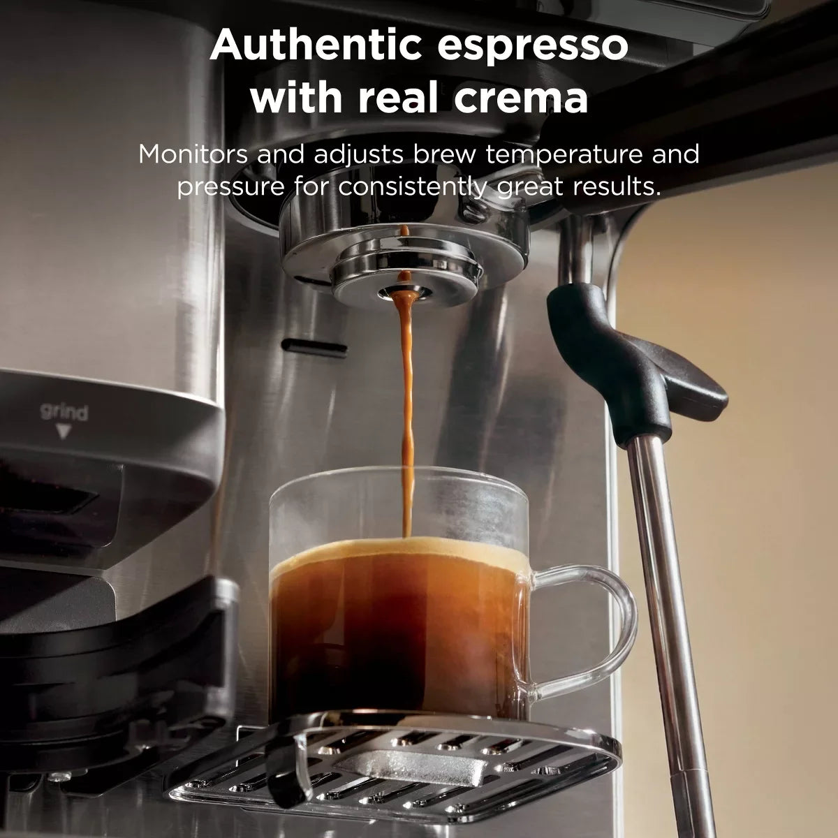 Espresso Machine – Cafe Mini Espresso Maker with Grinder – Black