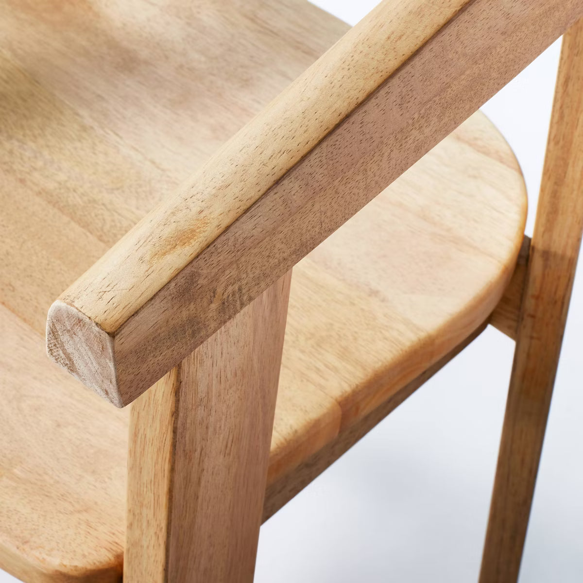 Terra Solid Wood Curved Back Dining Chair Black