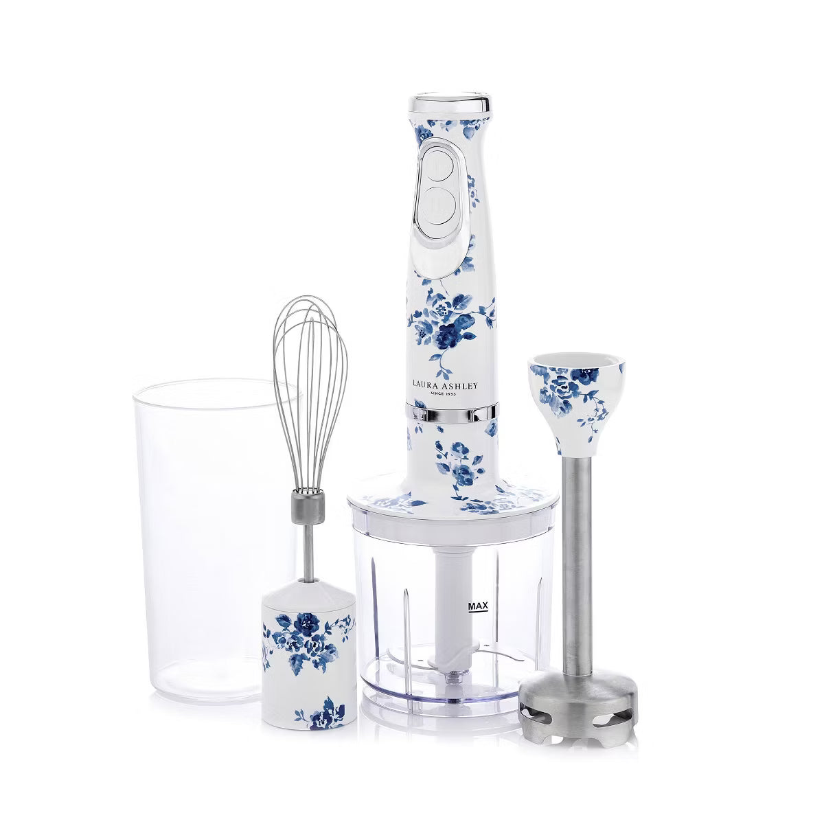 Immersion Blender – Hand Blender Rose: 500W, 2 Speeds, Plastic, 23.6 Volume – White